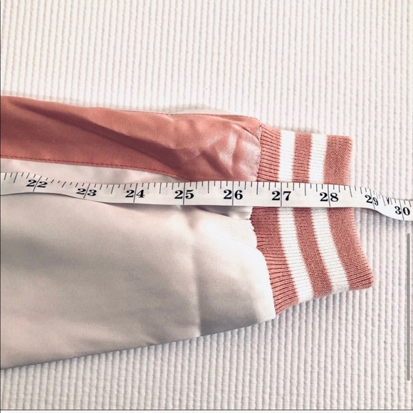 Brandy Melville-pink varsity Ellie Bomber Jacket - Picture 3 of 4